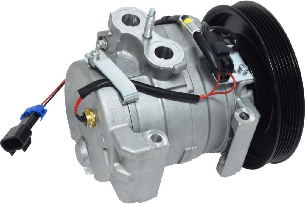 A/C Compressor 10S15C for Freightliner Cascadia, Coronado, MT45, MT55 / Western Star 4800SF, 4900EX, 4900SA.. (6-Grooves) - 4713442 QR