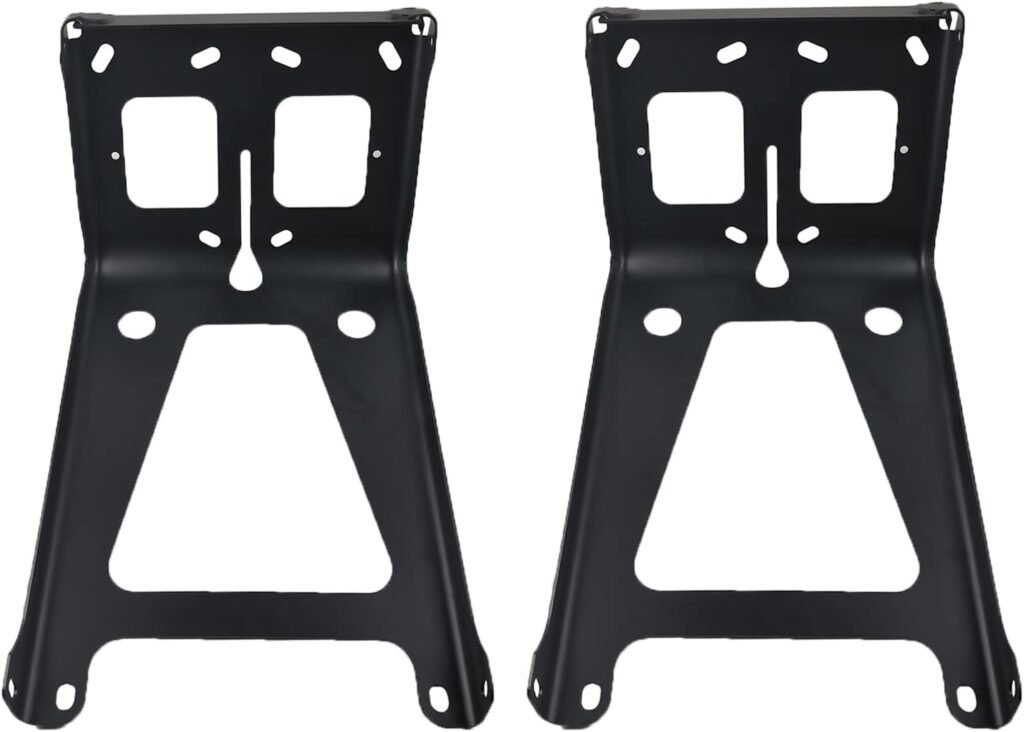 ASTAMOTOR 2 PCS Driver Passenger Side Front Bumper Bracket Black Aluminum Fit For 2007-2017 Freightliner Cascadia