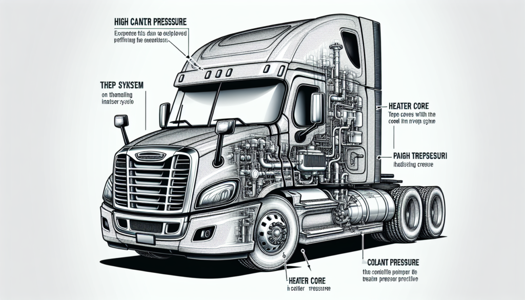 Can High Coolant Pressure Lead To Heater Problems In A Freightliner Cascadia?