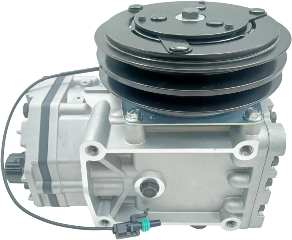 FridayParts 12V A/C Compressor 2502459C91 York Compatible for Freightliner Peterbilt kenworth Replacement