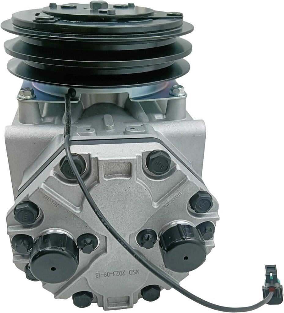 FridayParts 12V A/C Compressor 2502459C91 York Compatible for Freightliner Peterbilt kenworth Replacement