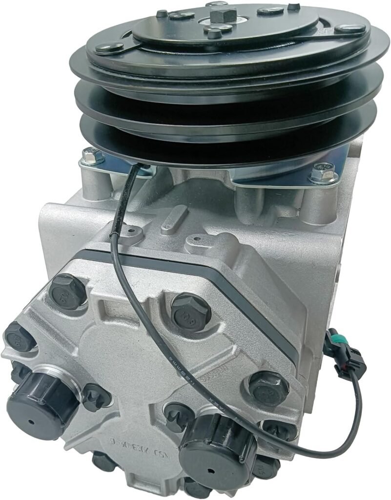 FridayParts 12V A/C Compressor 2502459C91 York Compatible for Freightliner Peterbilt kenworth Replacement