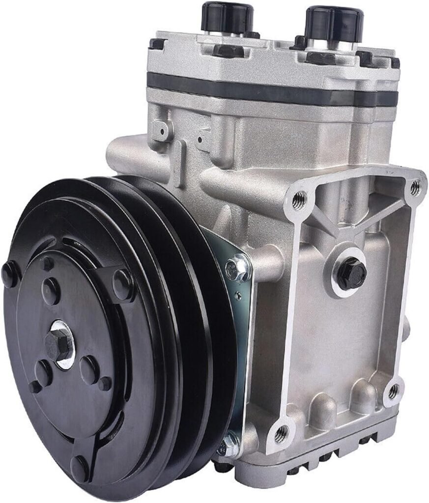 tycardor HT A/C Compressor York Style with Clutch 2 Groove Compatible with Freightliner Peterbilt Kenworth Replace ER210L-21571C ET210L-25073C ER210L25248C