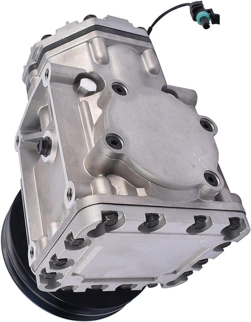 tycardor HT A/C Compressor York Style with Clutch 2 Groove Compatible with Freightliner Peterbilt Kenworth Replace ER210L-21571C ET210L-25073C ER210L25248C