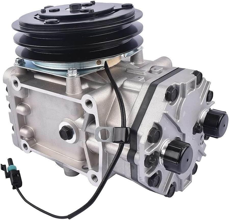 York Style A/C Compressor w/o Clutch Compatible with Freight-liner Pete-rbilt Ken-worth ET210L-25150 ET210L25150 Weonefit