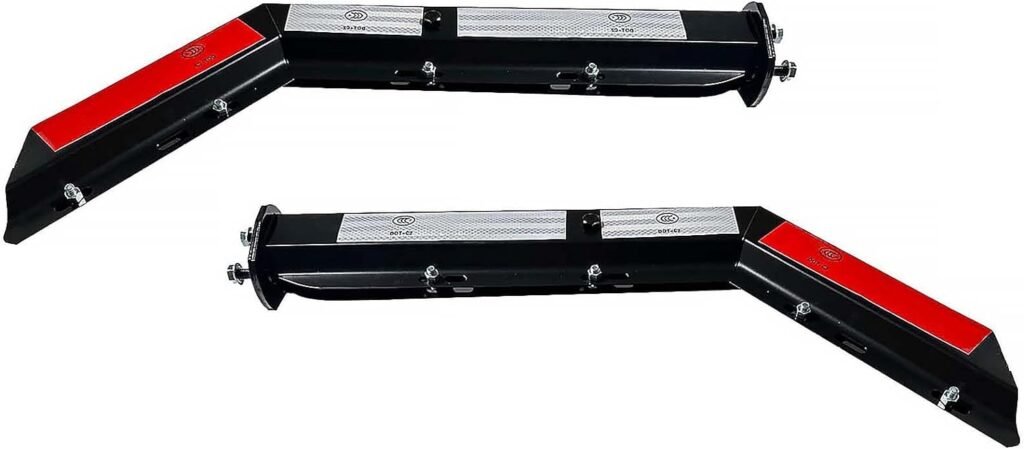 2PCS Black Angled Spring Loaded Mud Flap Hanger Bracket Set for Semi Trucks, 1-1/8 1.125 Bolt Spacing,Commercial Truck Heavy Duty HD Mudflap Hanger, Right Left Side
