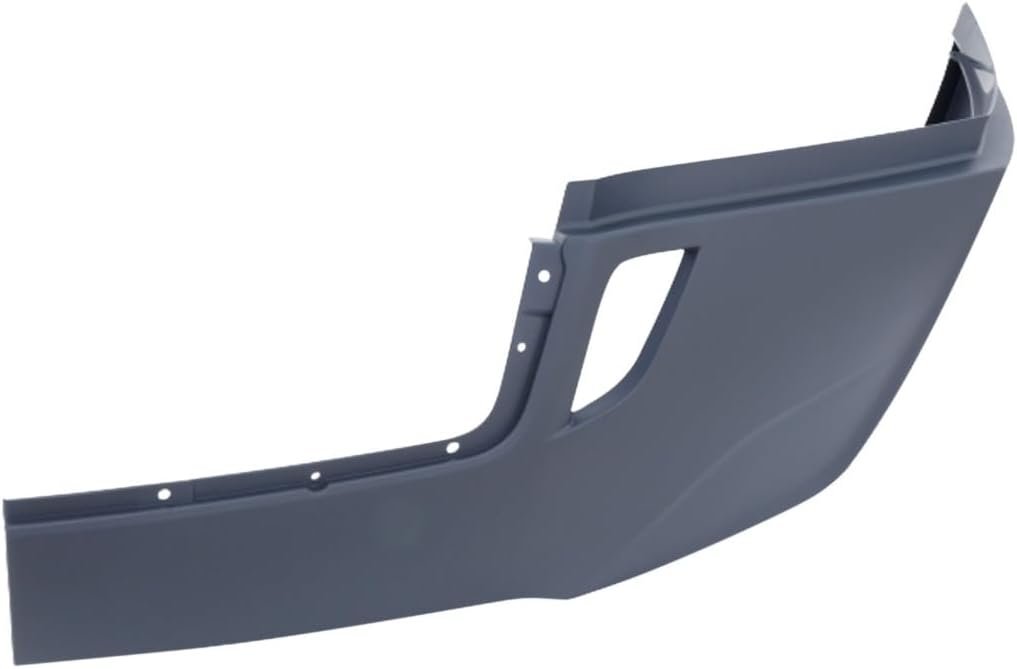 For Freightliner Cascadia 2018 2019 2020 2021 2022 Bumper End Driver Side | Front | Heavy Duty | With Deflector Holes | Made of Plastic | Gray | Replacement For 2128980008